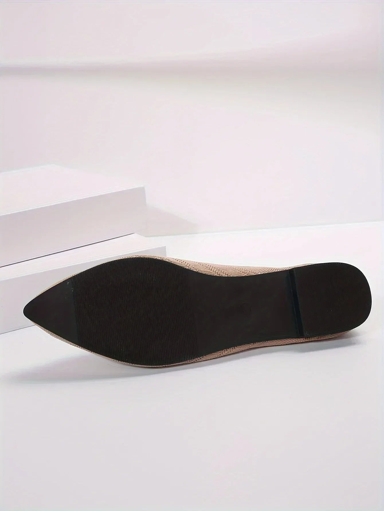 New 2024 Pointed Toe Flat Office Boat Solid Color Knitted Slip on Shoes Casual Ballet Flats Shoes Women Loafers Zapatos De Mujer